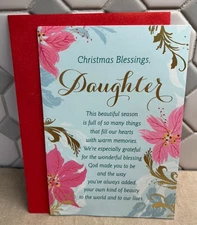 Dayspring Christmas Card with Envelope ~Christmas Blessings, Daughter ~Religious