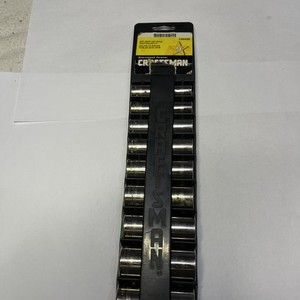 SEARS CRAFTSMAN 9 Piece 3/8 Drive 6pt DEEP SAE Socket Set Made In USA 34439