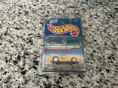 1999 Hot Wheels Treasure Hunt Yellow Ferrari F512M #5/12 BLACK BOTTOM! VERY RARE