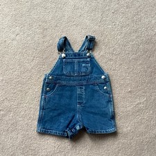 BABY GAP VINTAGE SHORTALL, OTTON DENIM, 6-12 MONTH, ADJUSTABLE STRAPS, 5 POCKET