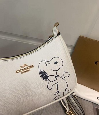 COACH x PEANUTS Teri Shoulder Bag Snoopy Chalk Multi CBJ76 Outlet