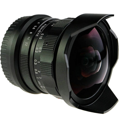 8mm F2.8 Ultra Wide Angle Fisheye Lens for Macro 4/3 M4/3 GH4 GH5 Camera BMPCC - Picture 1 of 10