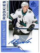 2018-19 Upper Deck SP Game Used ANTTI SUOMELA Sharks Authentic Rookie Autograph