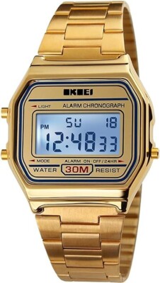 Men's Stainless Steel Backlight Multi-Function Stopwatch Waterproof Watch
