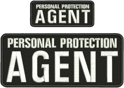 P PROTECTION Agent EMB PATCH 4X10 AND 2X5 HOOK ON BACK BLACK/WHITE | eBay