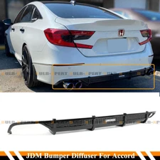 FOR 2018-2022 10TH HONDA ACCORD AKASAKA GLOSSY BLK REAR BUMPER DIFFUSER VALANCE