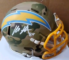 NICE Autographed Chargers Hayden Hurst CAMO Mini Helmet BAS COA Football Signed