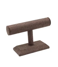 Antique Coffee Brown Bracelet T Bar Display Jewelry Accessory Stand 5" Tall