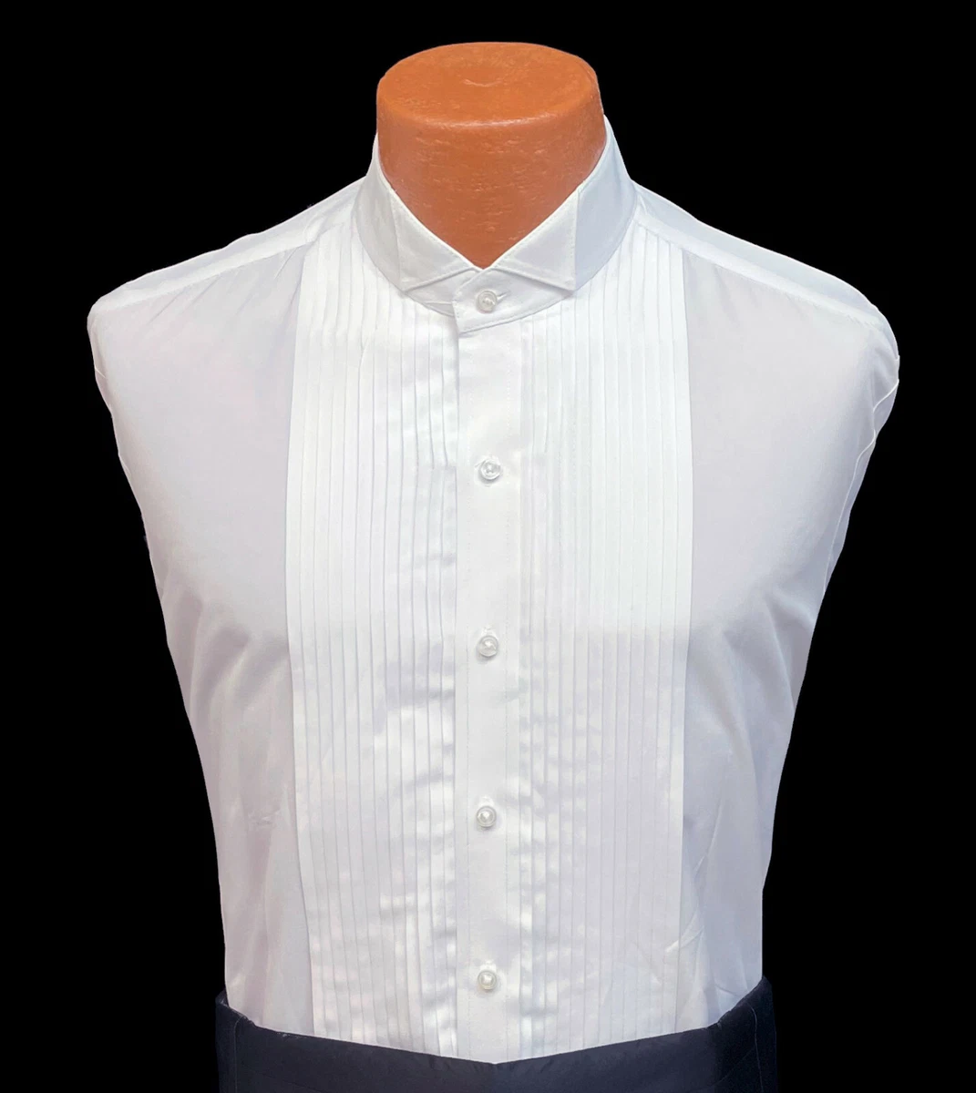 high collar tuxedo shirt
