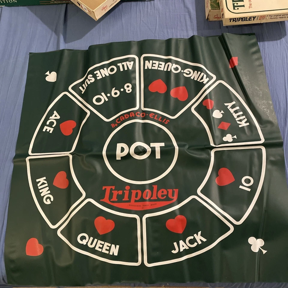 Juego de mesa familiar Tripoley Crown Edition 1961 vintage de Cadaco Mat Chips Foto 2 de 4