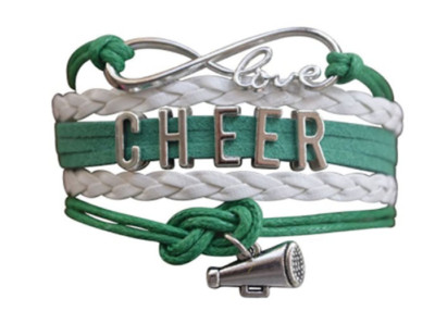Cheer Jewelry Girls Cheerleading Infinity Bracelet, Cheerleader
