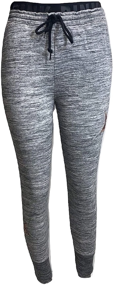 Victoria's Secret 粉色高腰紧身闪亮慢跑者 Marl 灰色 XSmall 全新带标签 — 第 2/4 张图片