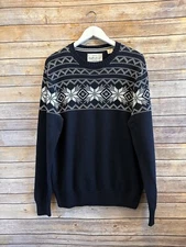 Weatherproof Vintage Blue Holiday Snowflake Pullover Sweater Size Medium NWOT