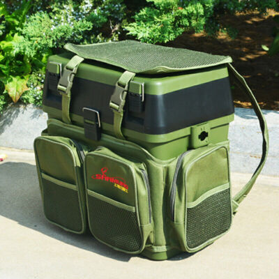 Nylon Seat Box Fishing Backpack Camping Tackle Bag Seat Box