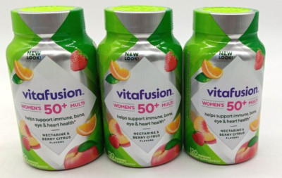 3 Vitafusion Women's 50+ Multivitamin Gummies 120 Each=360 Total Exp: 12/25