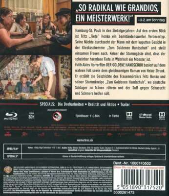 Fritz Honka -DER GOLDENE HANDSCHUH Jonas Dassler HEINZ STRUNK Fatih Akin  Blu-Ray | eBay