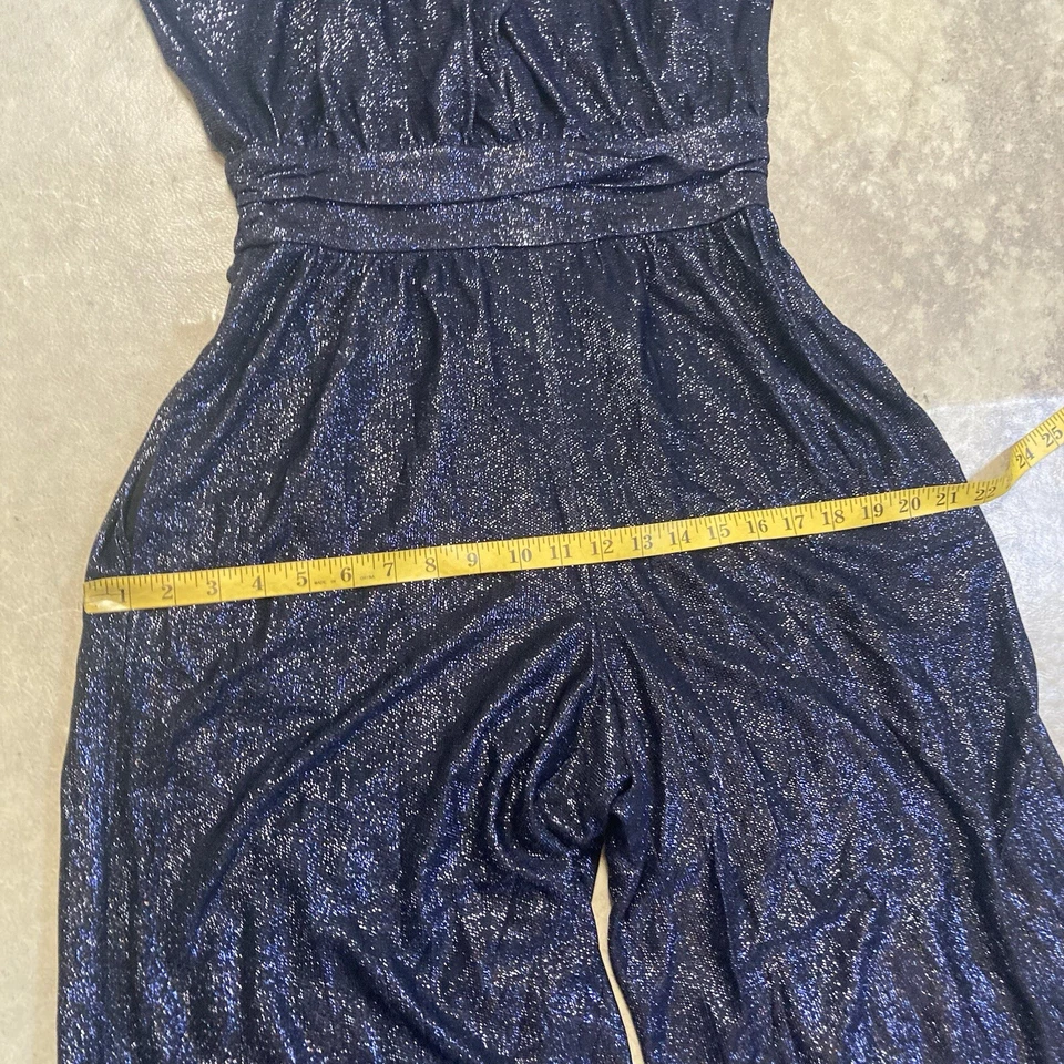 Mono Rachel Zoe para mujer 8 azul brillante sin mangas pierna ancha fiesta sin mangas Foto 4 de 4