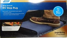 Camco Wrap Around RV Step Rug, 23" - 1 each, Camco Black