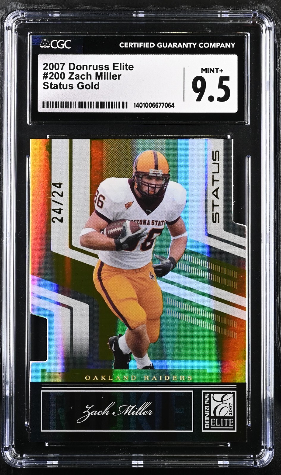 Zach Miller Donruss Elite #200 Status Gold Die-Cut
