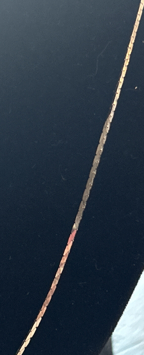 Solid Sterling Silver Snake Link Chain Necklace 9… - image 2