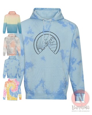 Mountain in the Clouds Hoodie Tie Dye Dip Dye Marmor Unisex Kapuzensweatshirt 