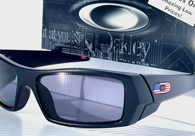 NEW OAKLEY SI GASCAN Matte Black USA FLAG POLARIZED Galaxy Black