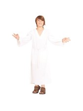 JESUS CHILD COSTUME ROBE MOSES SHEPHERD JOSEPH RELIGIOUS BIBLICAL BOY KIDS WHITE