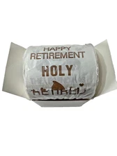 NEW Retirement Toilet Paper Roll Prank Funny Gag Gift Funny Retirement