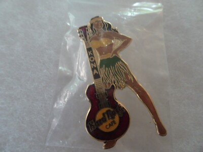 Hard Rock Cafe Pin Kona Hula girl with Guitar 1999