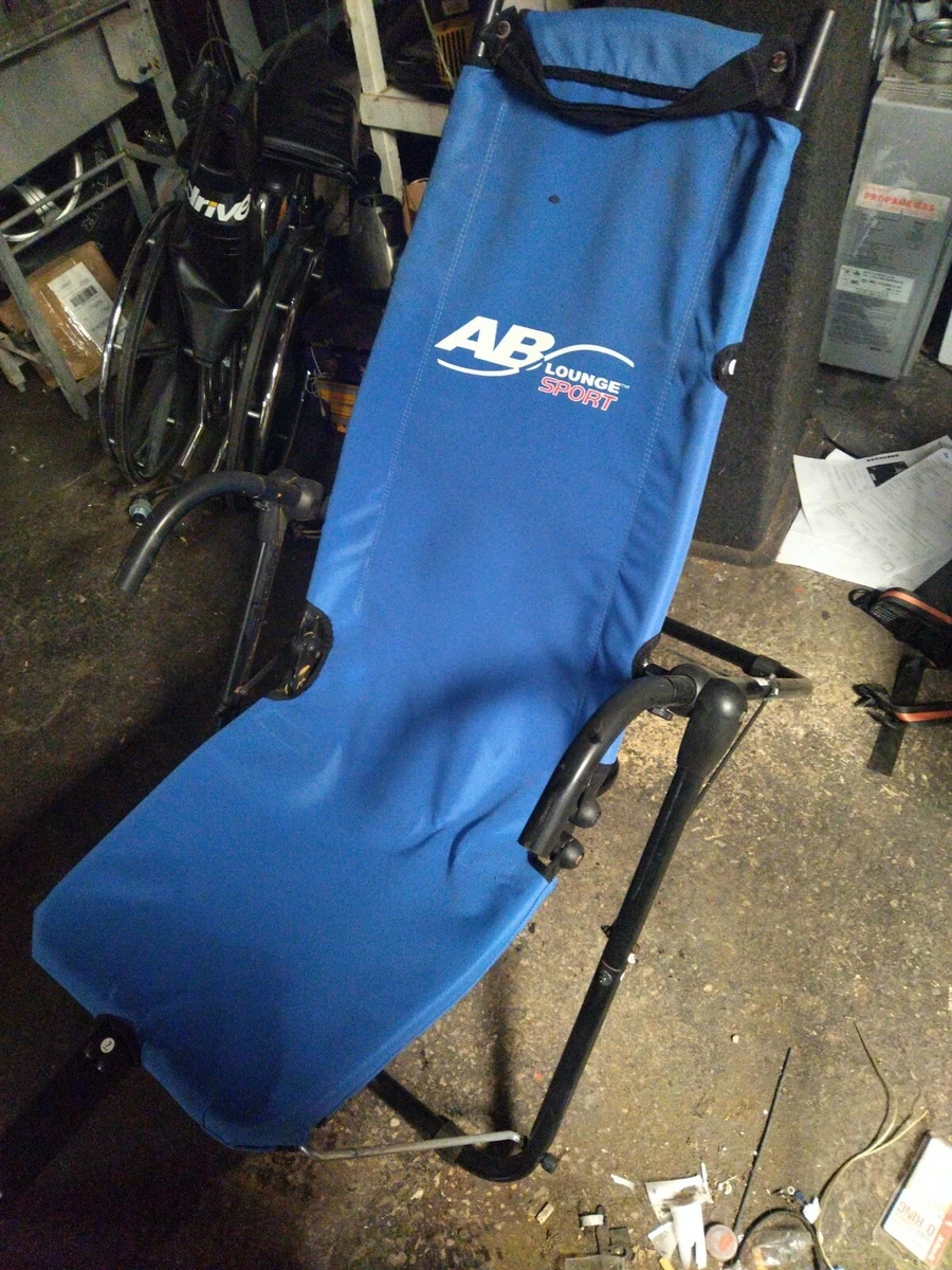 AB Lounge Sport Abdominal Workout Fitness Exercise Blue Lounger Chair Machine