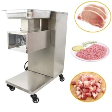 QE Meat Cutting Machine Meat Cutter Slicer 5mm Blade 500KG/H Output 110V  550W