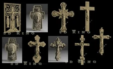 9 Pcs 3D STL Models CROSS & JESUS 2 for CNC Router Aspire Artcam 3D Printer