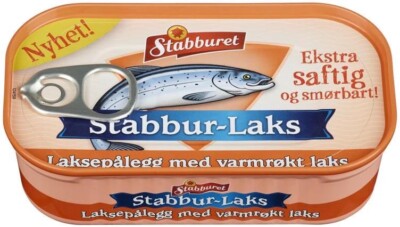 Norwegian Stabburet Tinned Salmon spread. With hot smoked salmon from Norway.
