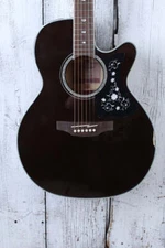 Takamine GN75CE Mini Jumbo Acoustic Electric Guitar Transparent Black Finish