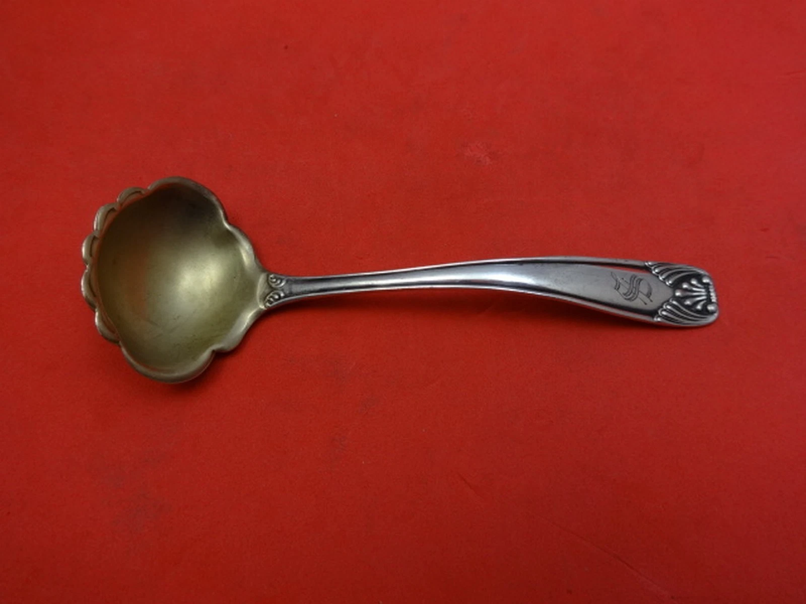 Dover by Towle Sterling Silver Sauce Ladle Gold Washed 4 5/8" Serving