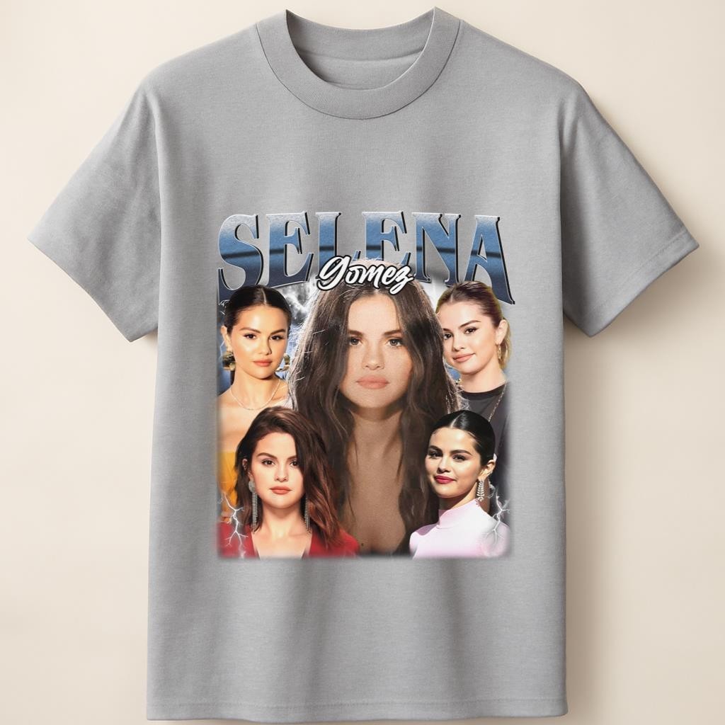 Selena Gomez Multi Portrait Fan Bold Graphic Celebrity Art Print T