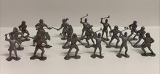 Marx Toys Medieval Silver Knights set of 18 from 1965 Vintage