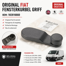 Original Fiat Fensterkurbel Griff Ducato Boxer Jumper Grau OEM 182816660 Neu