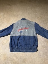 vintage men  s 80  s the heartbeat of america chevy demin jacket xl euc