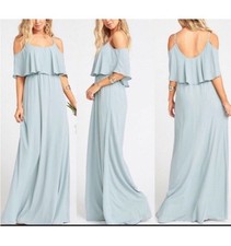 Show Me Your Mumu Caitlin Ruffle Flutter Maxi Formal Dress Size medium