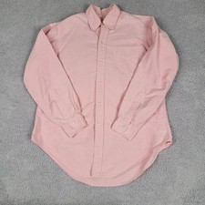 Vintage Brooks Brothers 6 Button Oxford Shirt Mens 16.5 34 Pink Made In USA OCBD