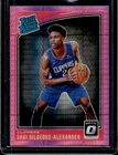 2018-19 Panini Donruss Optic Shai Gilgeous-Alexander Hyper Pink RC #162 Clippers