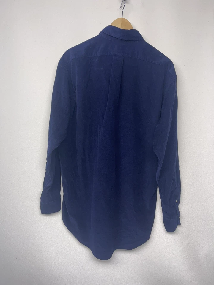 De colección Ralph Lauren Blake Pana Manga Larga Rojo Poni Azul Marino Abotonado Talla M Foto 3 de 4