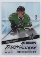2024 Upper Deck Credentials Acetate Ticket Access 73/99 Roope Hintz #TA-RH 08a0
