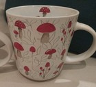 Set Of 2 Ceramic Prima Design Red & White Whimsical Peekaboo Mushroom Mugs NWOT  — photo 4