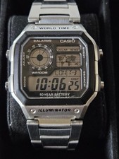 Casio world time Illuminator AE1200WH Silver/Black