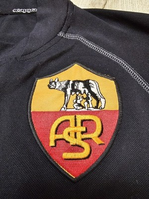 AS ROMA 2002 2003 THIRD VINTAGE LONG ZEBINA FOOTBALL SHIRT SOCCER