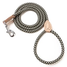 Mile High Life Rope Leash for Dogs, Genuine Leather, Heavy Duty, 4/5/6 FT