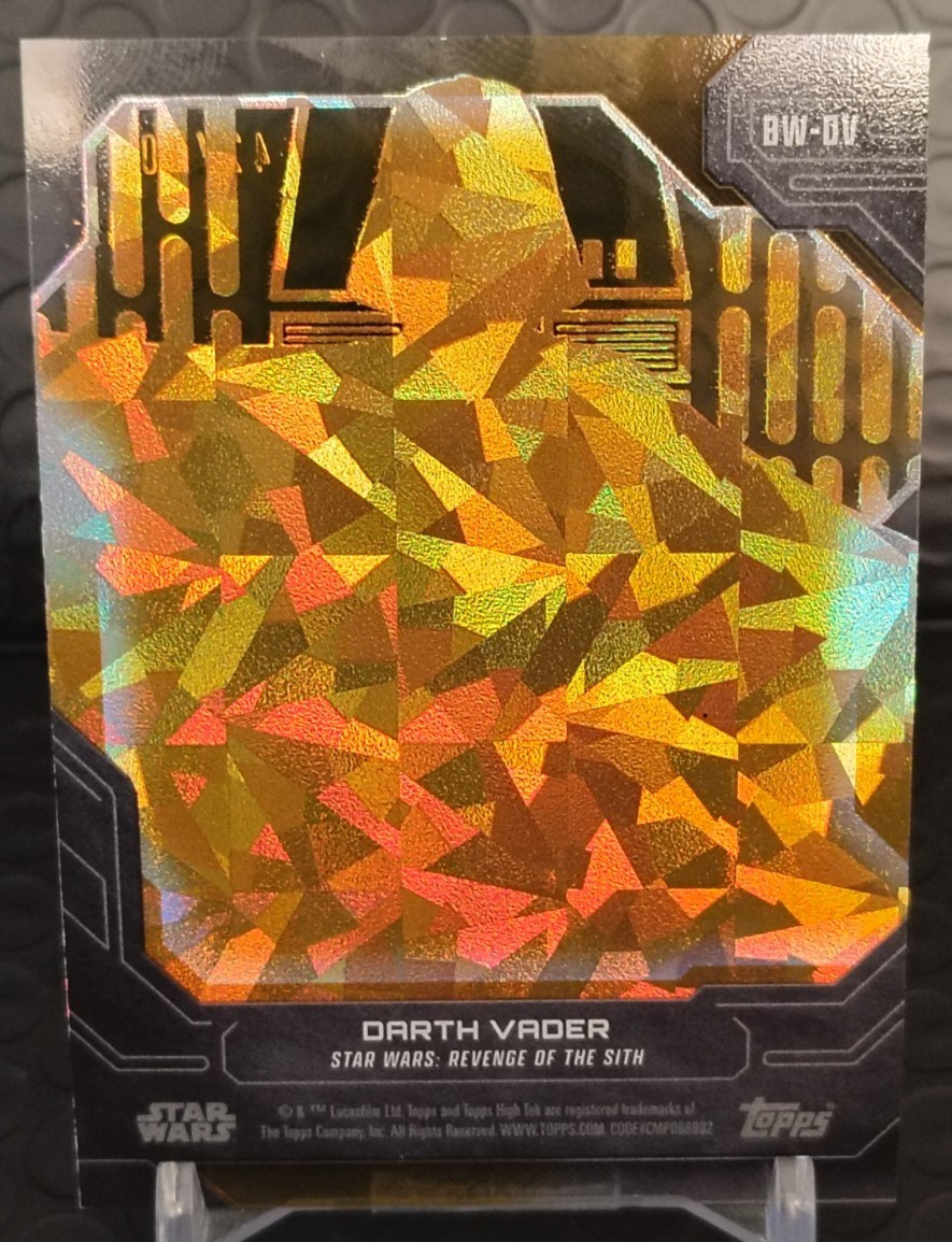 2024 Topps High Tek Star Wars Darth Vader Black & White Gold /50 BW-DV