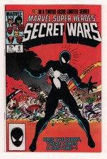 Marvel Super Heroes Secret Wars  8 SPIDER-MAN VENOM BLACK SUIT Marvel 1984 FN VF
